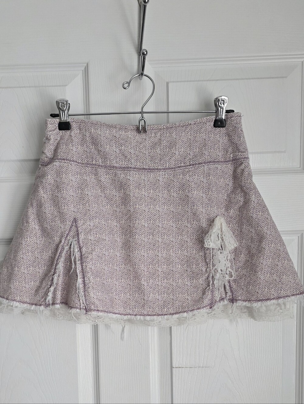 Vintage Y2K Stuff By Hilary Duff Herringbone Micro Skort Skirt Coquette Small